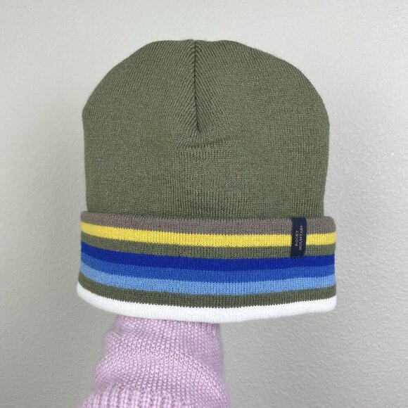 Pendleton National Park Stripe Beanie Fold Over Green Gorpcore Knit Unisex OS - Picture 2 of 16